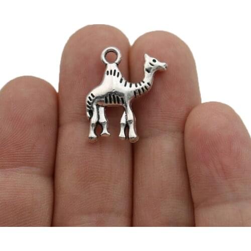 JAKONGO Camel Charm Pendants for Jewelry Making Bracelet DIY Accessories 18x19mm 10pcs