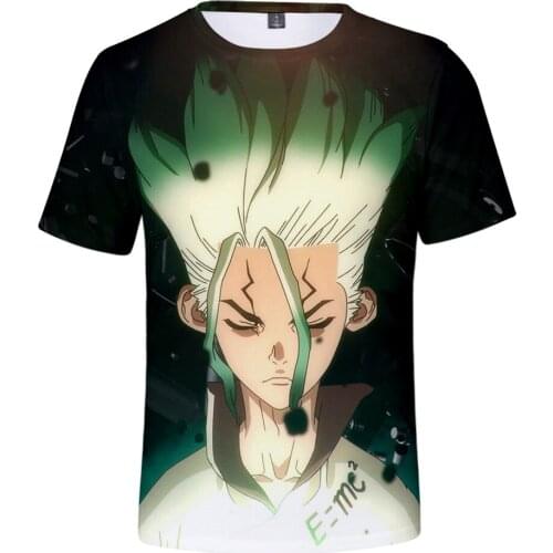 Popular Casual Suitable Hot dr.stone boys girls 3D T shirt Summer Men Women dr.stone Tees 3D t shirt Short Sleeve pullover tops