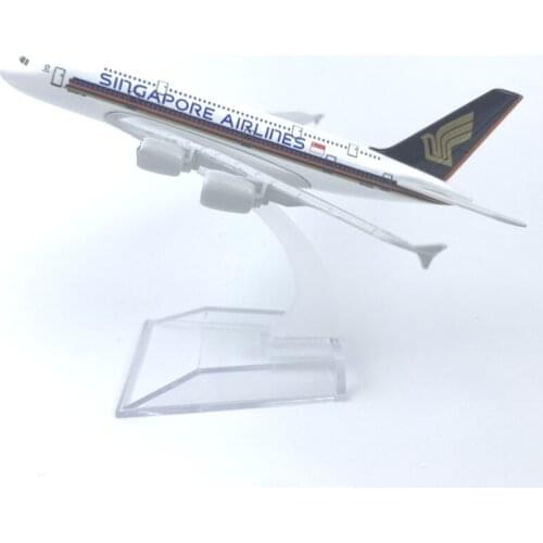 16cm Alloy Aircraft Airbus 380 Singapore 380 Auto Accessories Diecast Aircraft Toys Airplane Airliner Kid Gifts Collectible