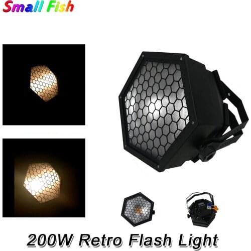 1Pc LED Par 200W COB LED Stage Light Retro Flash Light DMX Controller For Disco Dj Laser Projector Machine Party Decorations