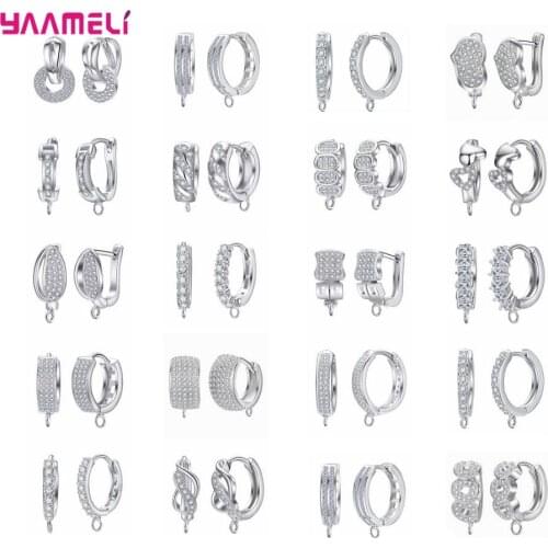 DIY Fine Jewelry Handmade Earwire 925 Sterling Silver Hoop Earring Hooks Accessories For Women Luxury Earrings Making