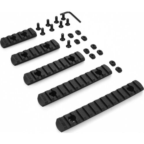 Tactical ar15 accessories airsoft 5pcs nylon M-Lok Rail Section for hunting rifle scope red dot laser sight охота аксессуары