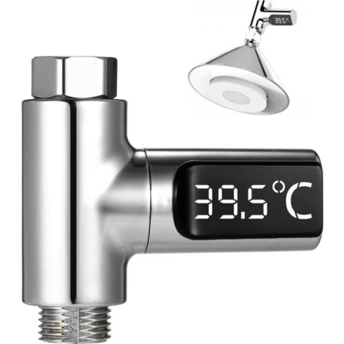 360° Rotating LED Digital Shower Temperature Display Bathroom Baby Bath Water Thermometer Celsius/ Fahrenheit Display Screen