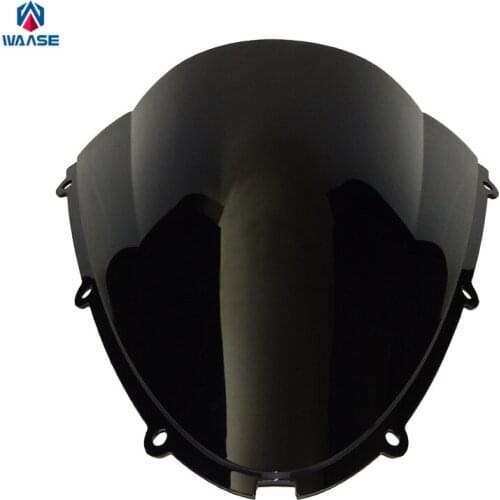 Waase Motorcycle Double Bubble Windscreen Windshield Shield Screen For Kawasaki Ninja ZX-10R ZX10R ZX 10R 2006 2007
