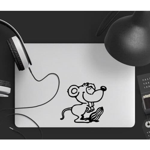 Funny mouse rats steal food peanut switch stickers home decor wall sticker kitchen wall socket decal food store computer decals