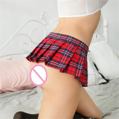 Plaid skirt Sexy student 18 cm Buttocks Button 3 files adjustable pleated skirt mini skirts womens jupe femme faldas korean