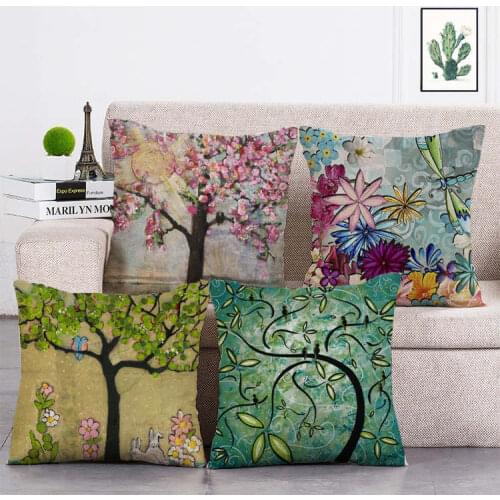 Live in the sunshine theme print Cushion Cover Linen Throw Pillow Car Home Decoration Decorative Pillowcase T378