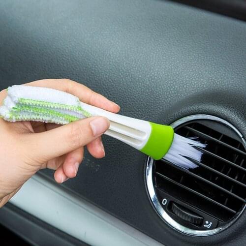 1Pc Car Air Conditioner Vent Slit Cleaning Brush Double Ended Car Cleaner Brush Dusting Blind Keyboard Cleaning Brushes Cleaner