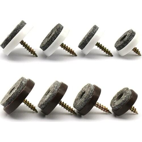 10pcs Felt Foot Pad Non-slip Nail Floor Protector 20/22/24/28m for Furniture Sofa Chair Table Leg Mat Home Hardware Accessories