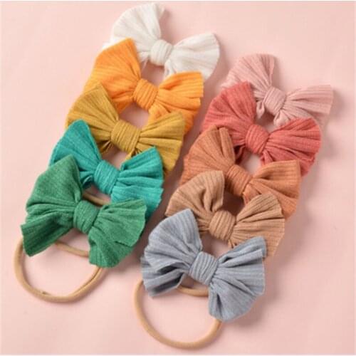 2021 Brand New Baby Headband Newborn Toddler Turban Baby Girls Head Wrap Cute OverSized Bow Big Knot Hair Accessories Wholesale