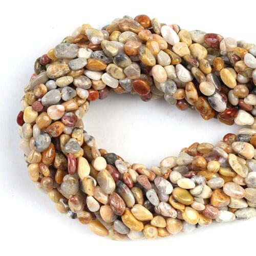 5*8mm Oval Shape Stone Beads Natural Crazy Agates Loose Beads For Jewelry Making DIY Bracelet Necklace