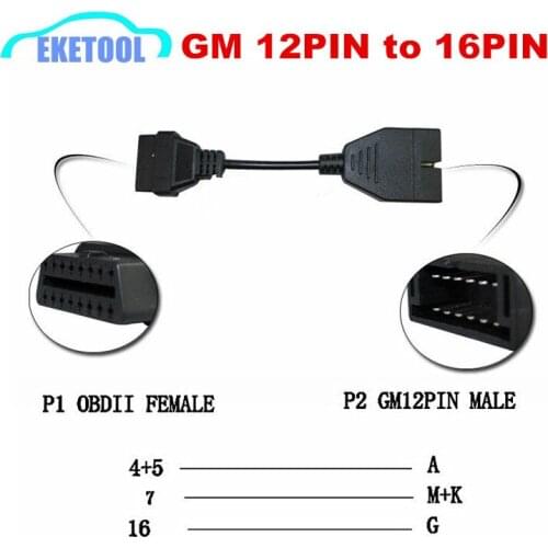 5pcs/Lot Large IN Stock For GM 12PIN Cable Connector Quality Assured 12Pin to 16Pin Adapter Car Diagnosis For GM Vehicles