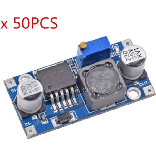 50pcs LM2596 LM2596S ADJ Power supply module DC-DC Step-down module 5V/12V/24V adjustable Voltage regulator 3A