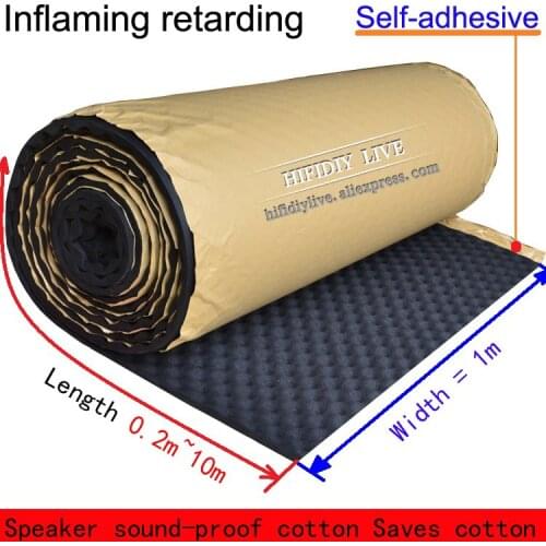 Acoustic insulation of acoustic insulation material acoustic wave absorber cotton black egg cotton flame-retardant self-adhesive