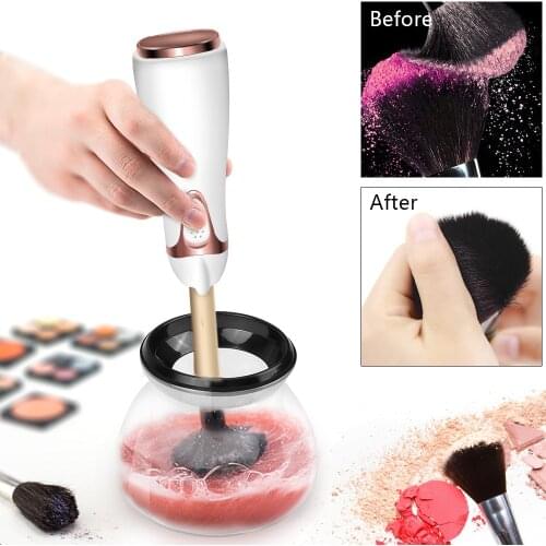 Makeup Brush Cleaner and Dryer Machine Electric Cosmetic Automatic Brush Spinner Cleaner Super Fast Makeup Brushes Cleaning Tool