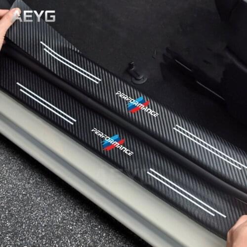 Car Door Sill Carbon Fiber Sticker For BMW M 1 3 4 5 6 7E Z X M3 M5 M6 Performance 2020 Protector Decals Vinyl Auto Accessories
