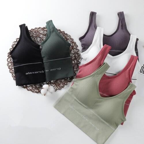 Yoga Bra Gym Fitness Crop Top Women Push Up Yoga Bra Cup For A-D Black White Running Sport Bra Sports Bra Women For Fitness Top