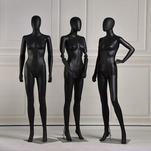 Dumb Black Mannequin Womens Full Body Model Clothing Store Display