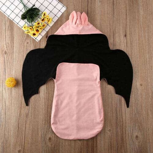 Newborn Infant Baby Cotton Swaddle Blanket Wrap Cartoon bat Sleeping Bag 0-6M