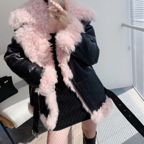 Imported Tuscany wool new arrival down jacket with a fur collar fashion style Winter coat women