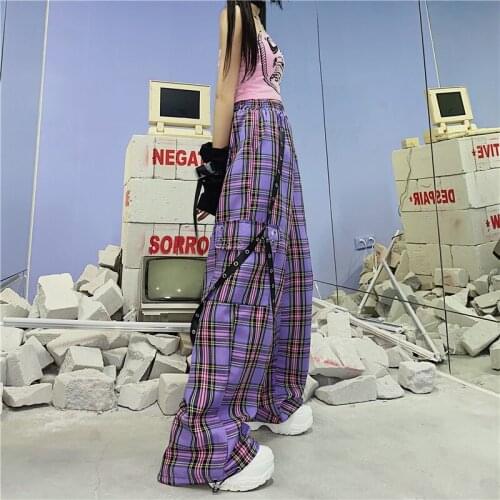 Juanitatop Women's Plaid Trousers