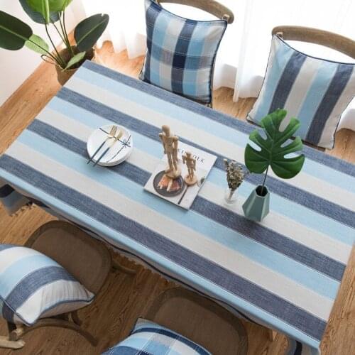 Colorful Stripe Table Cover Floral Print Background Cloth Table Cloth Dining Tablecloths Banquet Furniture Dustproof Cover Mahai