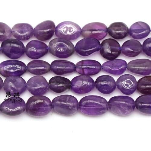Freeform Natural Stones Irregular Amethysts Purple Crystal Beads Spacer Loose Beads For Jewelry Making DIY Bracelet Accessories