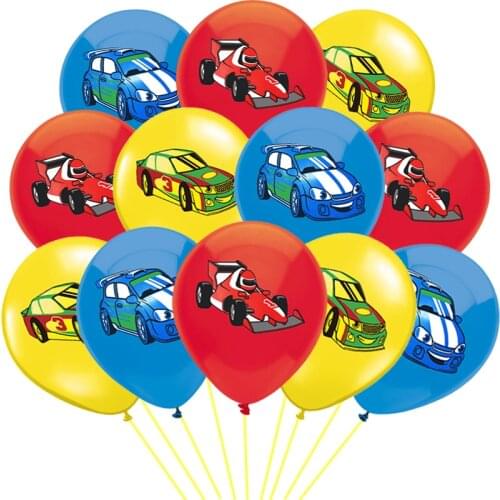 New 12pcs Car Latex Balloon SUV F1 Racing Formula Cars Ballon Children Gifts Baby Shower Boys Birthday Party Decorations Toys