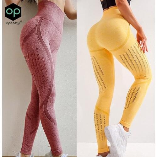 Autumn Women Yoga Pants Sports Running Sportswear Stretchy Fitness Leggings Gym Seamless Tummy Control Compression Tights Pants