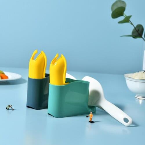 Stand-up rice spoon automatic opening and closing dust cover set storage rack household large non-stick rice home cooking