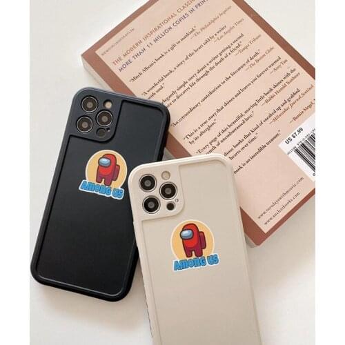 Among of Us Phone Case for IPhone 7 / 8 / 8 Plus / X / XS / XR / XS Max / 11 / 12 / 12 Pro /Cute Cartoon Anti-fall Tpu Case