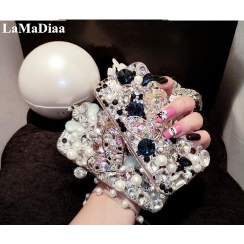 Luxury Crystal Gem Rhinestone Cases For Xiaomi Redmi5 6 4X 4A 5A 6A 8A Note4 5 6 7 8 Pro 4X 5A Soft Edge Clear Phone Cover Capa