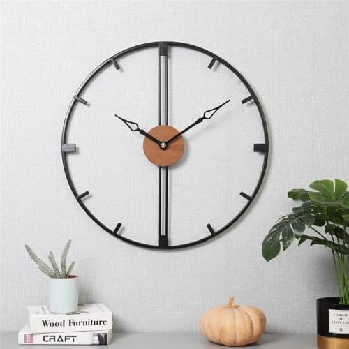 Modern Minimalist Wall Decoration Wall Clock Personality Creative Big Clock Metal Kitchen Living Room Silent Wall Clock