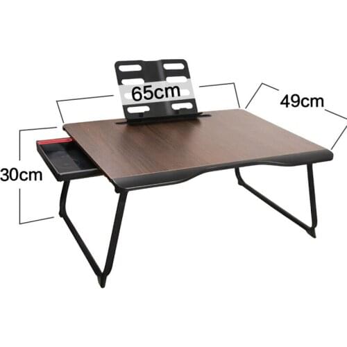 Laptop Table In Bed Student Desk Bedroom Dormitorysimple Folding Lazy Desk Children Learning Tables with Book Support & Drawer