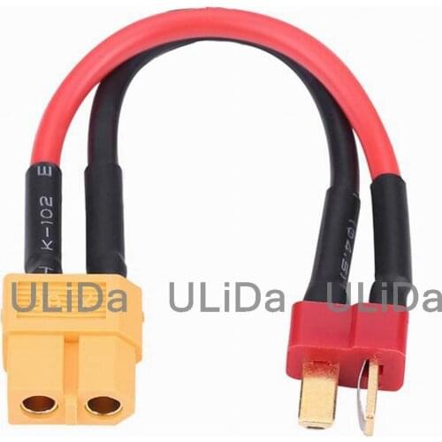 T plug male to XT60 female Adapter Converter cable 70mm for RC Lipo Battery