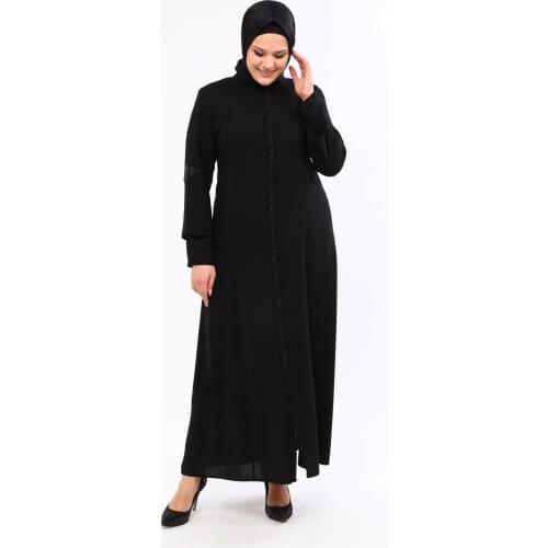 MC1006 Islamic clothing Abaye Dubai Women Long Sleeve Abaya Dress Muslim big size Maxi Kaftan female dress PUL DETAIL ABAYA