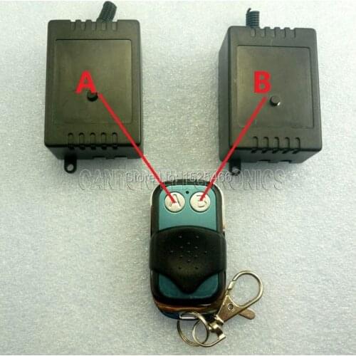 1pcs 433M 2 Button EV1527 Wireless Remote Control + 2pcs AC 220V 1 Channel Relay RF Receiver