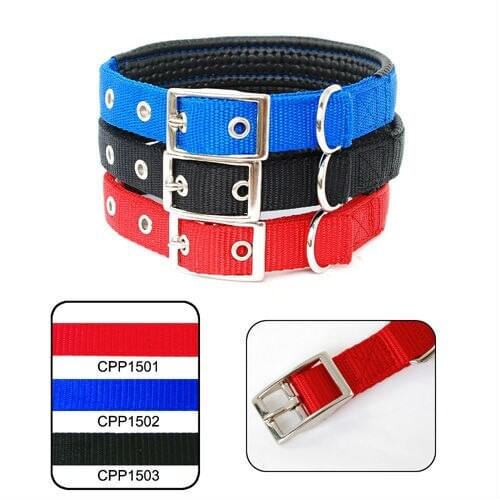 100Pcs/Lot (4 colors) Lively Pet Dog Ouble Layers & Padded Collar 1.5cm CPP1501
