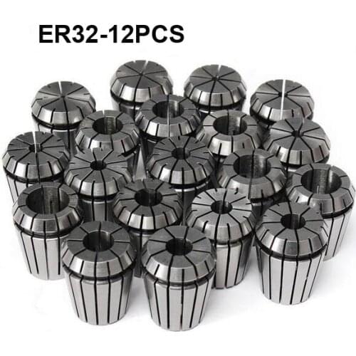 12PCS/set ER32 Spring Collet Chuck Set for CNC Workholding Engraving Machine and Milling Lathe Machine Tool Holder