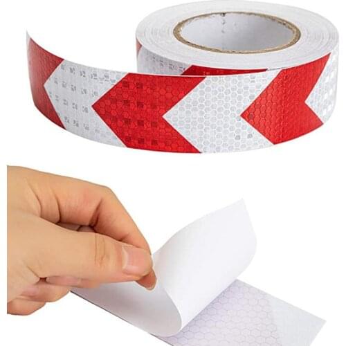 5cmx10m/Roll Reflective Tape Stickers Warning Sign Film For Truck