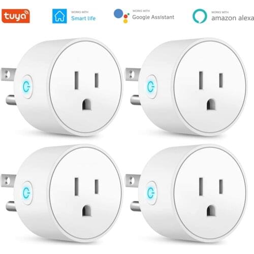 Smart Wifi Plug 16A US EU With Power Monitor Smart Home Outlet Wireless Socket Timer Plugs Works With Alexa Google Home Tuya App