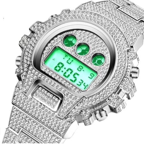 New G Style Shock Mens Watches Top Brand Luxury Digital Watch Men Diamond Male Clock Xfcs Classic Hip Hop Iced Out Watch