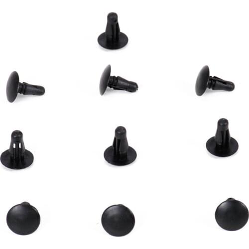 CITALL 10Pcs Black Nylon Rivet Panel Range Retaining Clip Fastener Clips 01553-00401 for Nissan Altima Qashqai Micra NV200 Rogue
