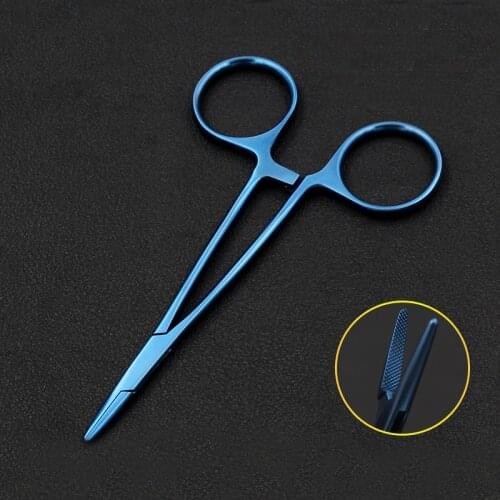 Needle holder titanium alloy Surgical instrument double eyelid tool 12.5cm corrosion resistance portable needle forceps