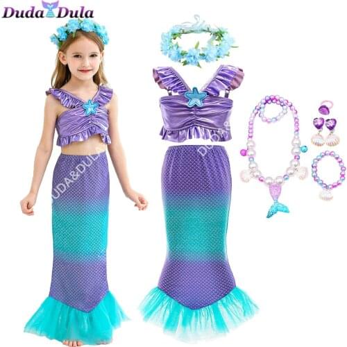 Little Mermaid Dress Kids Birthday Party Dresses Princess Costumes Exotic Costumes Halloween Cosplay Costumes Anime Accessories