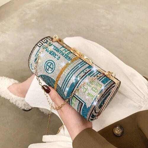 Diamond Design Mini Crossbody Bags For Women New Chain Party Bucket Shoulder Bag Branded Designer Handbags and Purses