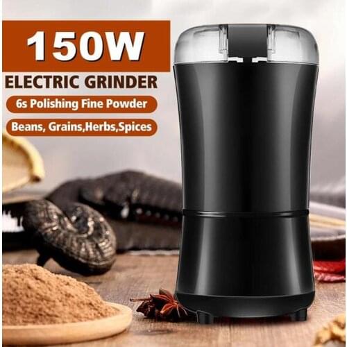 150W Powerful Kitchen Electric Coffee Grinder Maker Mini Salt Pepper Beans Mill Herbs Spice Nuts Electronic Grind Machine 220V