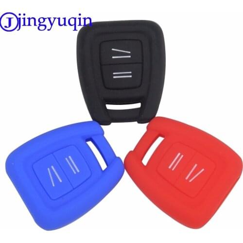 Jingyuqin 10p Silicone Case 2Button Remote Car Key Fob For Vauxhall Opel Holden Astra Zafira Vectra Tigra Omega Signum Frontera
