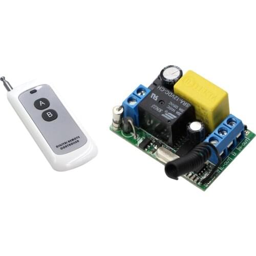 Hot Sale Radio Remote Control Switch AC220V 10A Receiver & Two Button Digital Remote Controller ON OFF For Smart Home 315/433Mhz