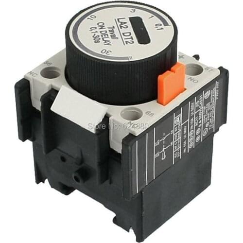 LTA DT2 660V 10A 1NO 1NC Time ON Delay Relay Auxiliary Contact Block 0.1-30s
